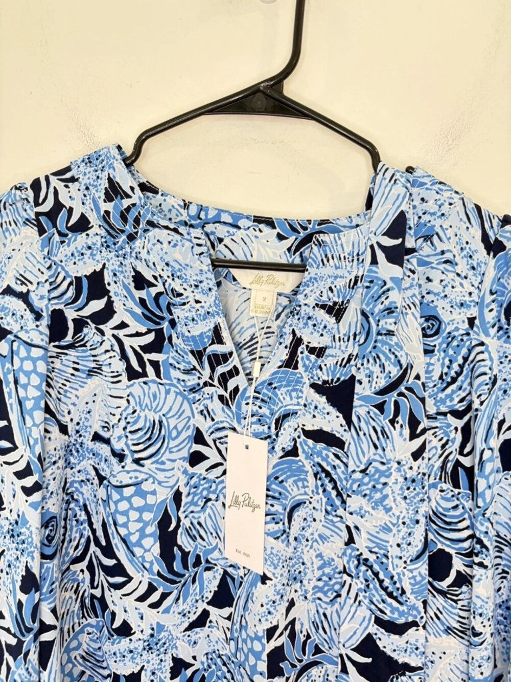 NWT Lilly Pulitzer Olivine Dress Sz 2 Bonaire Blue Coastal Constellation Belted - Picture 8 of 15